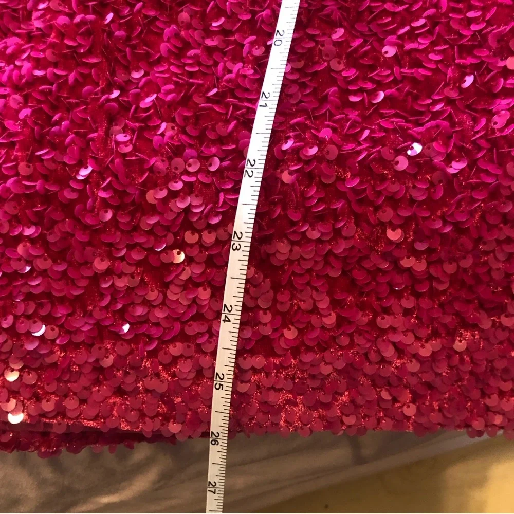 Berlinnova Homecoming Prom Special Occasion Pink Sequin Sparkle Mini Dress - Picture 6 of 6